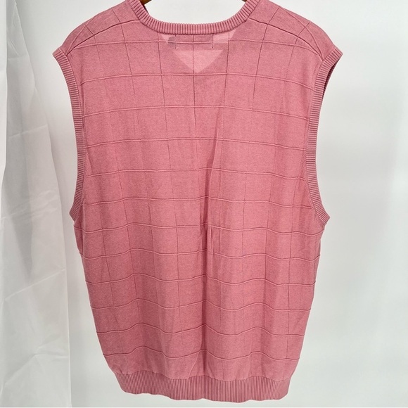 Paul Fredrick Mens 100% Silk Sweater Vest Size XXL Square Design Golf Casual - Picture 7 of 9